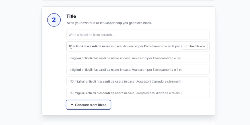 jasper ai generate titles