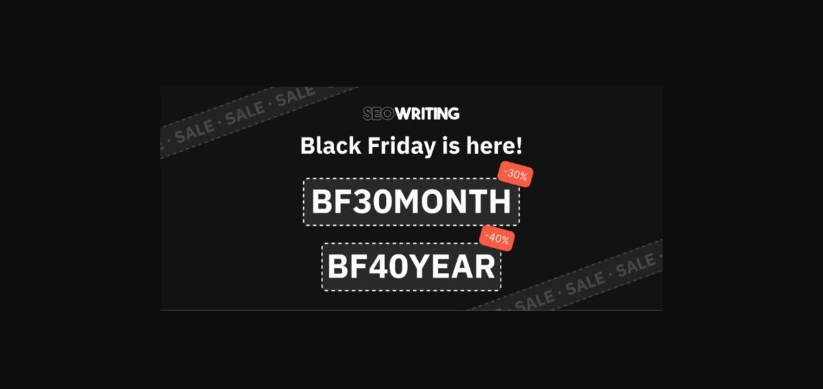 SEOWriting AI Black Friday