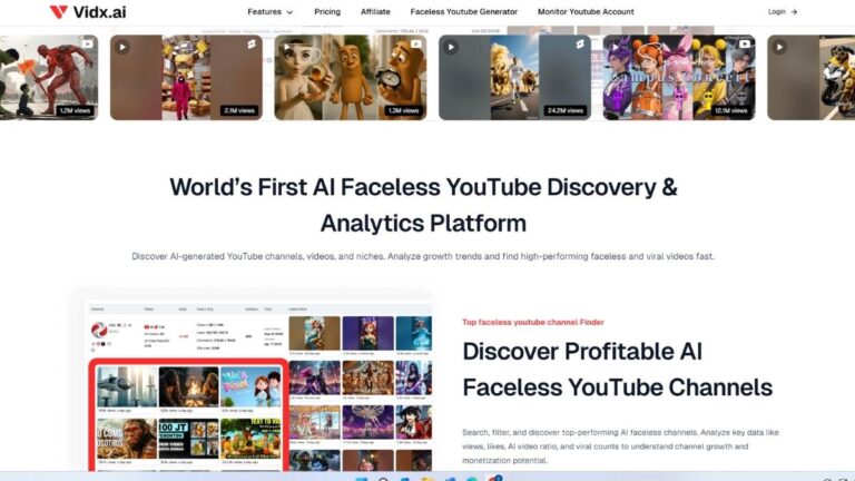 Vidx AI Review - Discover Trending AI Faceless Niches 1 Vidx AI Review - Discover Trending AI Faceless Niches