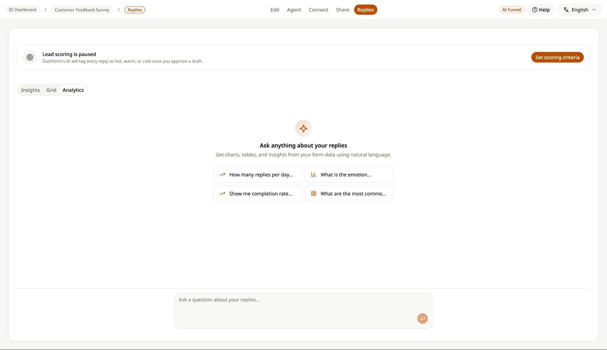 Dashform Review 2026: Is This AI Form Builder Worth It? 4 Dashform replies analytics and insights dashboard