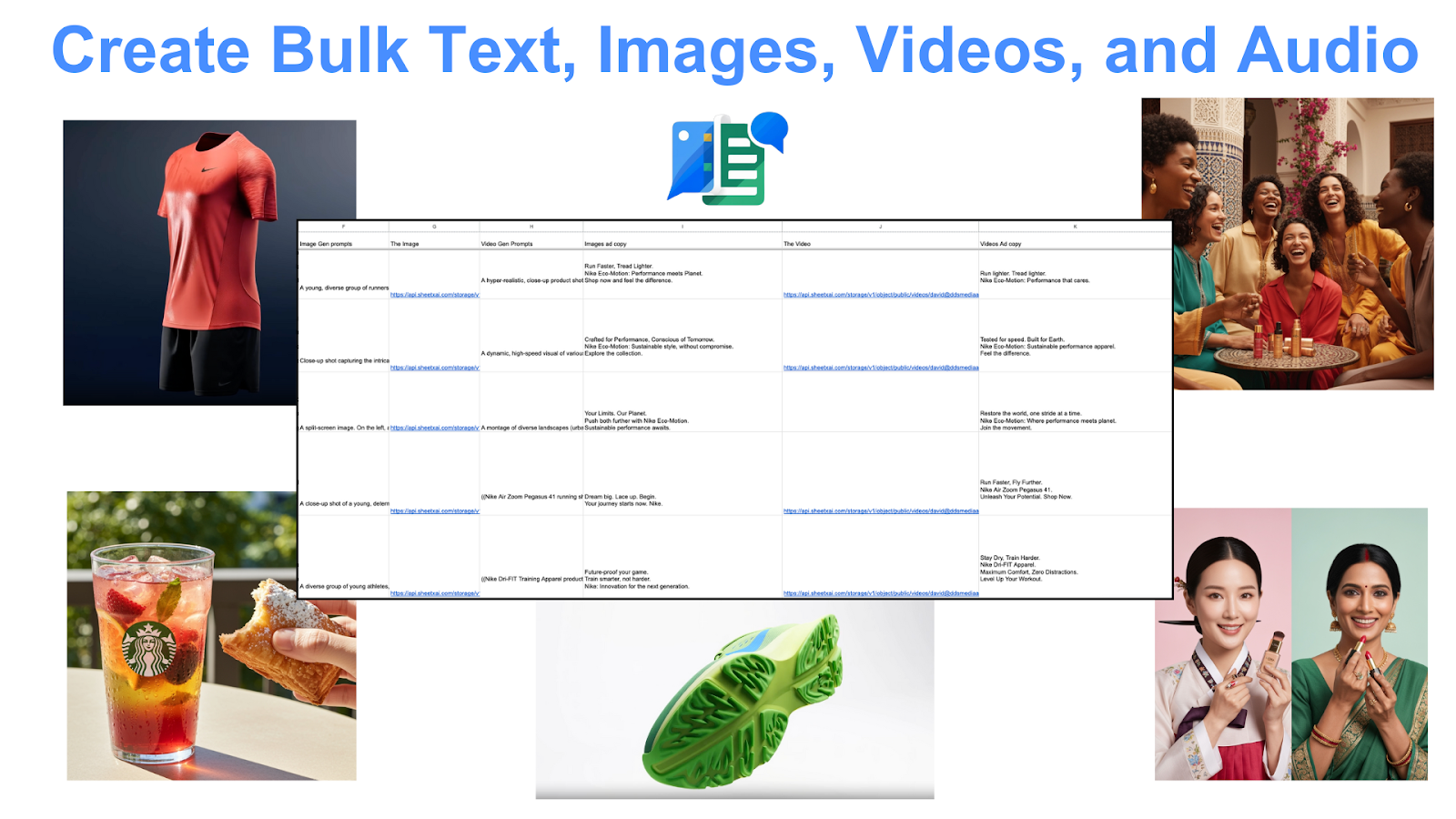 SheetXAI bulk content generation inside spreadsheet cells