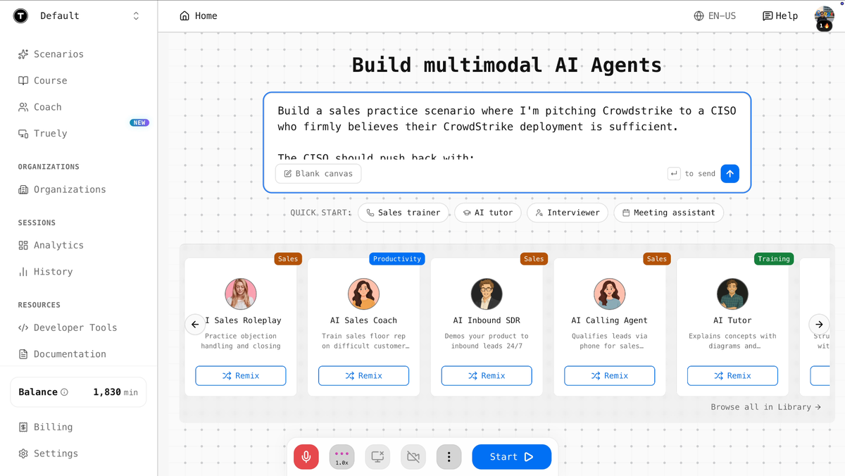 Tough Tongue AI multimodal AI agent building scenario