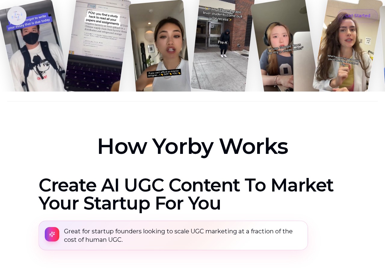 Yorby AI features showing How Yorby Works section