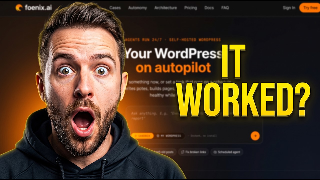 Foenix AI agent workflow for WordPress content and site maintenance